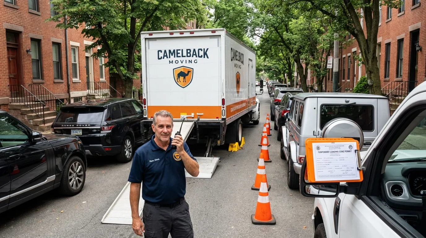 City street loading permit setup in Highland Mills, NY